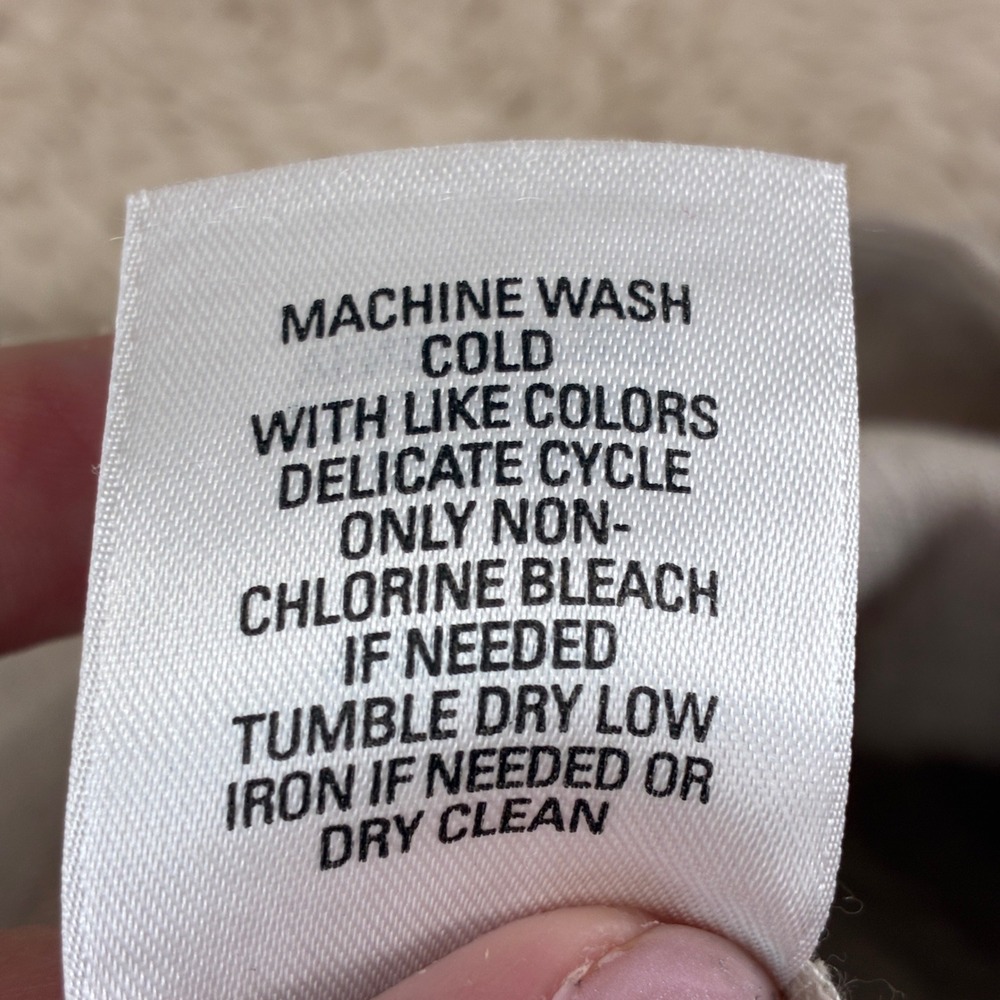 Nordstrom Linen Wrap Skirt 14 Boho Coastal Grandma Cottagecore Embroidered Hem - Picture 11 of 13